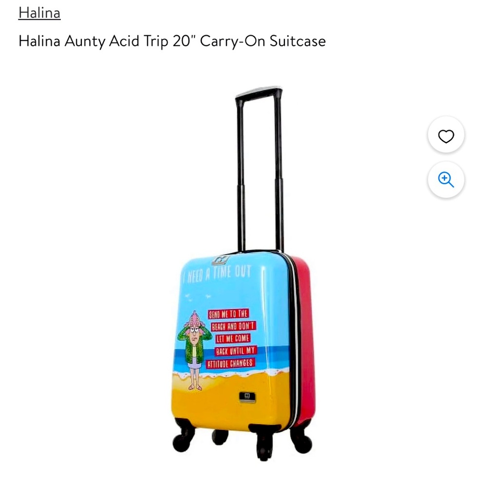 Halina Aunty Acid trip carry on suitcase